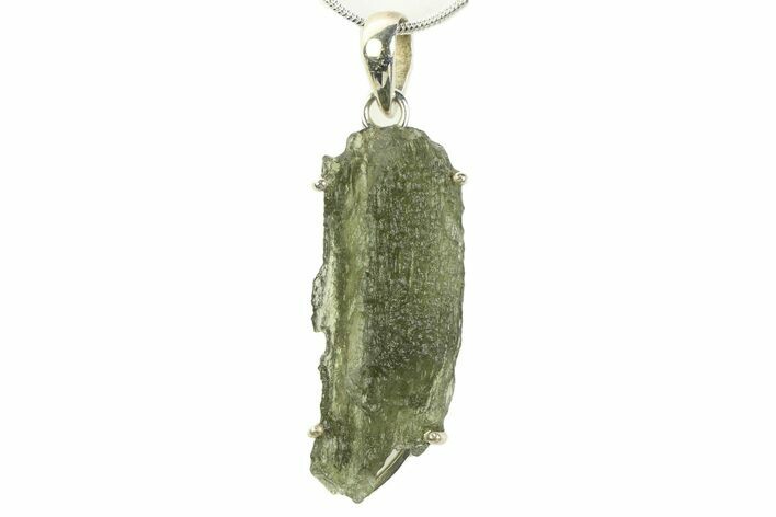 Green Moldavite Tektite Pendant ( g) - Czech Republic #359292